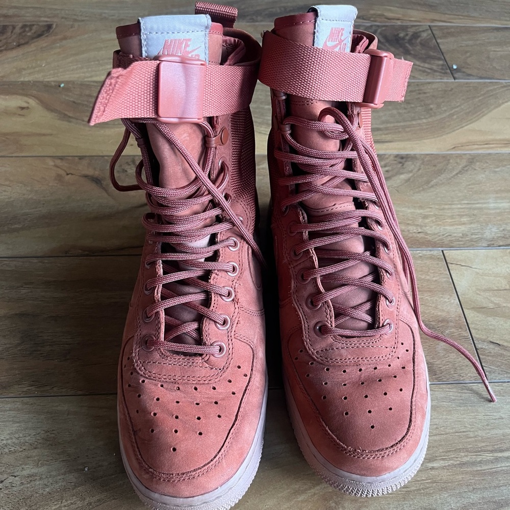 Nike High-Top Sneakers in Dusty Rose